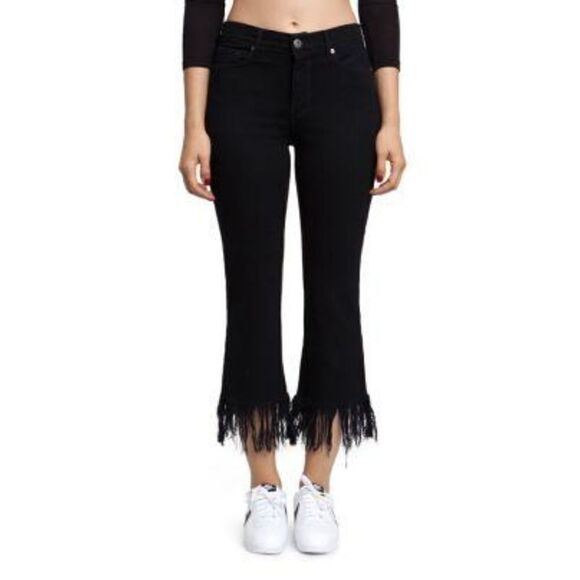 PISTOLA FRAYED HEM JEANS IN BLACK OUT‎ - Picture 1 of 9